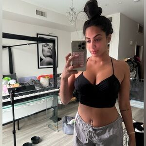 urban Outfitters black Lacey top